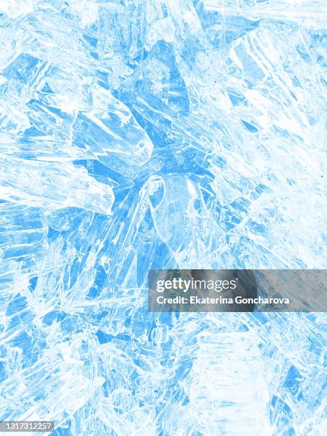christmas ice texture. abstract blue christmas background. - geada imagens e fotografias de stock