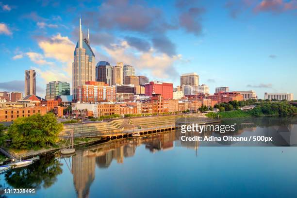 panoramic view of buildings against sky - nashville stock pictures, royalty-free photos & images