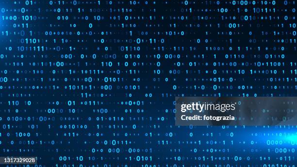 binary code background - data stockfoto's en -beelden