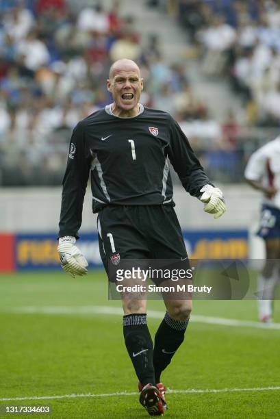 Brad Friedel goalkeeper for the USA in action during the World Cup 1st round match between Portugal and USA at the Suwon World Cup Stadium on June...
