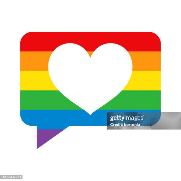 communication pride icon - gay pride symbol stock illustrations