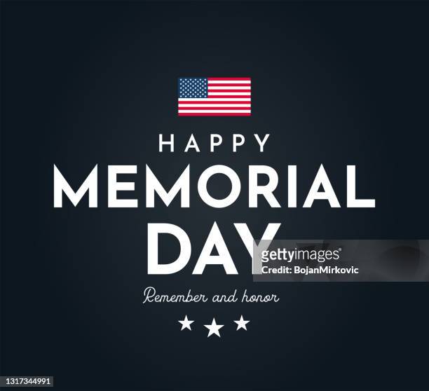 memorial day poster. remember and honor. vector - war memorial holiday stock illustrations