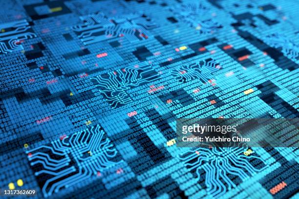 semiconductor and digital data - blockchain crypto stock pictures, royalty-free photos & images