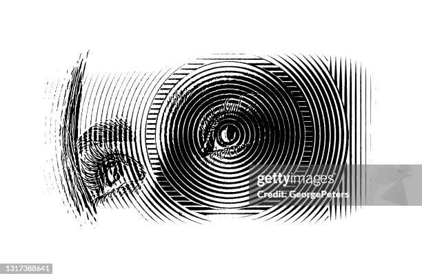 all seeing eyes - third eye vector stock illustrations