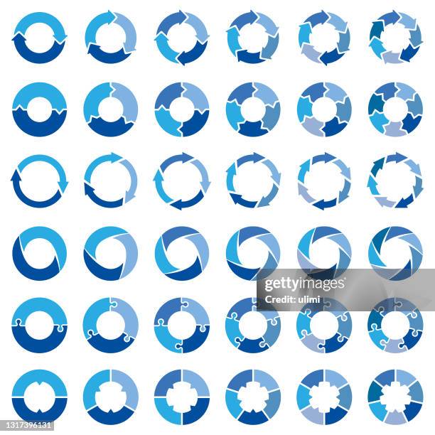 stockillustraties, clipart, cartoons en iconen met cirkel infographics - circular arrow