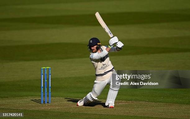 James Harris of Middlesex bats during Day One of the LV= Insurance County Championship match between Middlesex and Gloucestershire at Lord's Cricket...