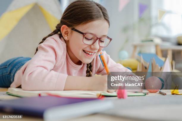 Girl Writing Assignment 20,801 Happy Girl Writing Stock Photos, High-Res Pictures, and Images ...