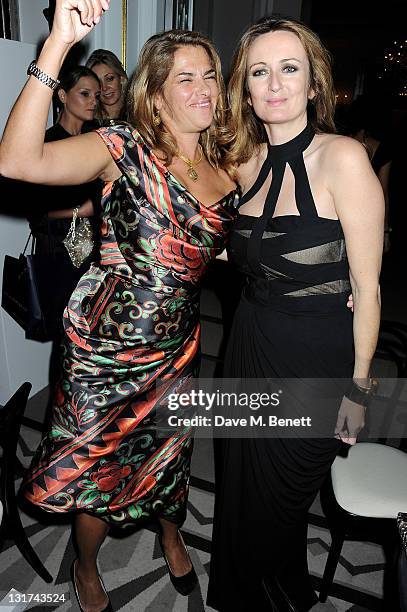 Tracey Emin and Lucy Yeomans attend the Harper's Bazaar Women Of The Year Awards in association with Estee Lauder and NET-A-PORTER at Claridges Hotel...