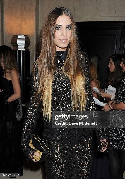 Amber Le Bon attends the Harper's Bazaar Women Of The Year Awards at Claridges Hotel on November 7, 2011 in London, England.