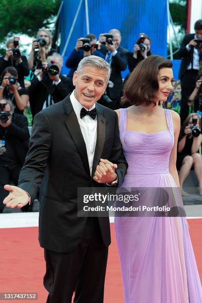 American actor George Clooney with his wife Amal Clooney during the Suburbicon premiere on the occasion of the 74th Venice Film Festival. Venice ,...