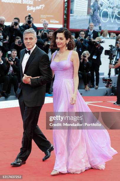 American actor George Clooney with his wife Amal Clooney during the Suburbicon premiere on the occasion of the 74th Venice Film Festival. Venice ,...