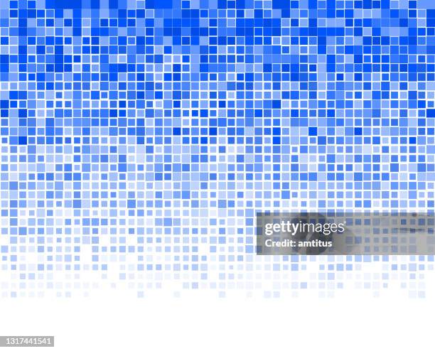 stockillustraties, clipart, cartoons en iconen met gebroken pixels vervagen - vervagen