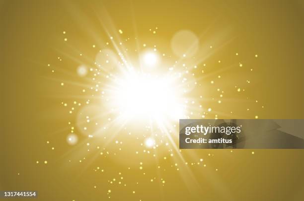 goldburst - gold lens flare stock illustrations