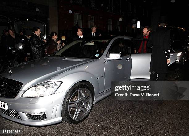 Simon Le Bon arrives the Harper's Bazaar Women Of The Year Awards in association with Estee Lauder and NET-A-PORTER at Claridges Hotel on November 7,...