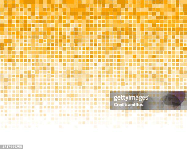 broken orange pixels - floating particles stock illustrations