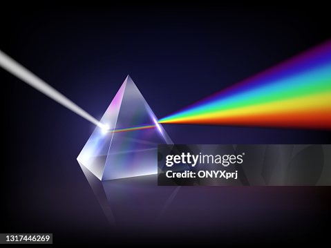 Refraction Spectrum Spectrum Refraction Glass Pyramid Prism Low Poly Abstract Concept Glow ...