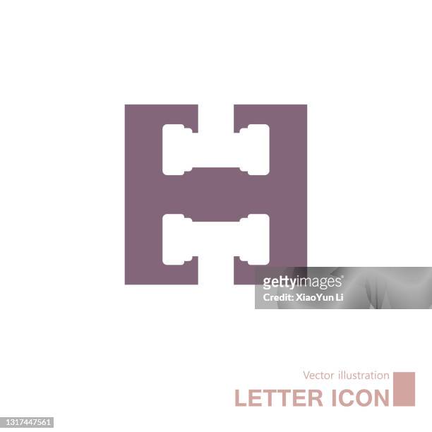 vector drawn english alphabet creative idea. - hammer logo stock illustrations