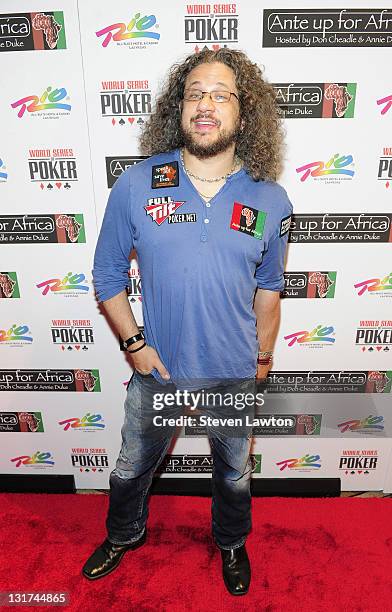 Pro Poker player Joe Wrightmen arrives for the 4th annual "Ante Up for Africa Celebrity-Charity Poker Tournament" at The Rio Hotel And Casino Resort...