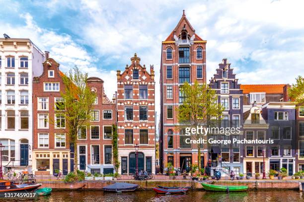beautiful architecture in amsterdam - amsterdam stock pictures, royalty-free photos & images