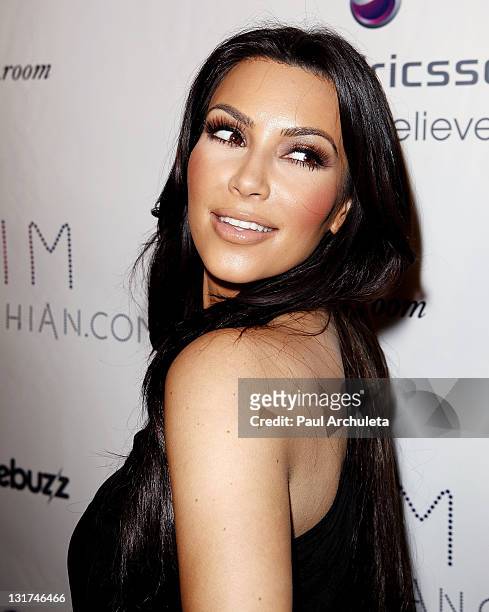 Kim Kardashian arrives to celebrate the relaunch of her website kimkardashian.com at Tea Room on June 25, 2010 in Hollywood, California.