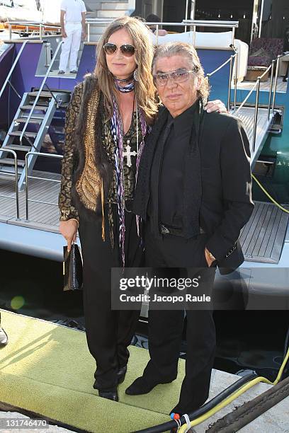 Roberto Cavalli and Eva Cavalli are seen during the 63rd Annual International Cannes Film Festival on May 20, 2010 in Cannes, France.