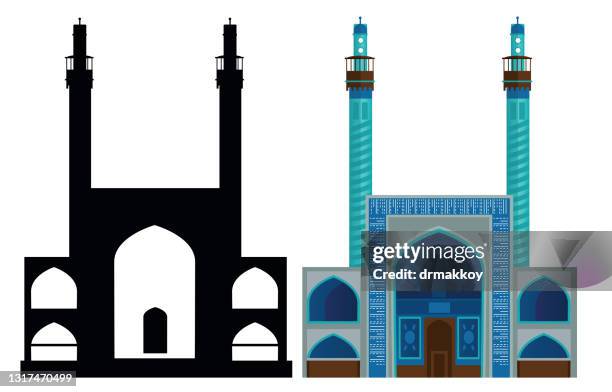 shah mosque - iran stock illustrations