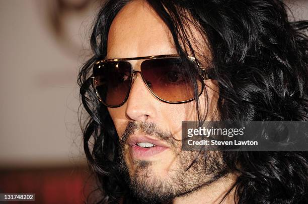 Actor/comedian Russell Brand arrives for a screening of Universal Pictures "Get Him to the Greek" at Planet Hollywood Resort and Casino on May 20,...