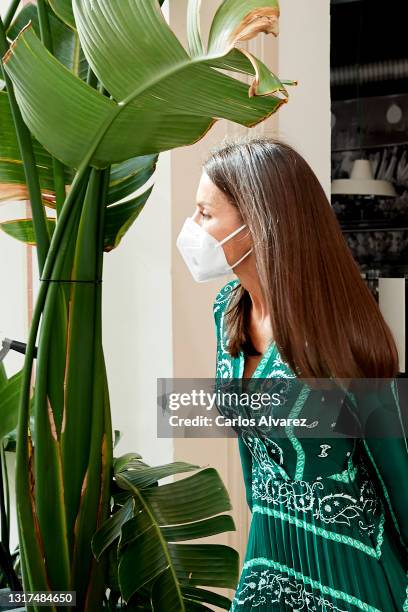 Queen Letizia of Spain attends the 'Gran Angular' and 'El Barco De Vapor' literature awards at Casa de America on May 11, 2021 in Madrid, Spain.