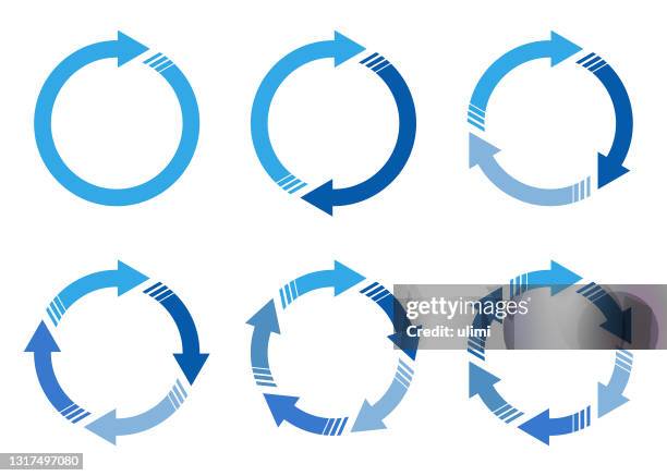 arrows - 4 step cycle stock illustrations