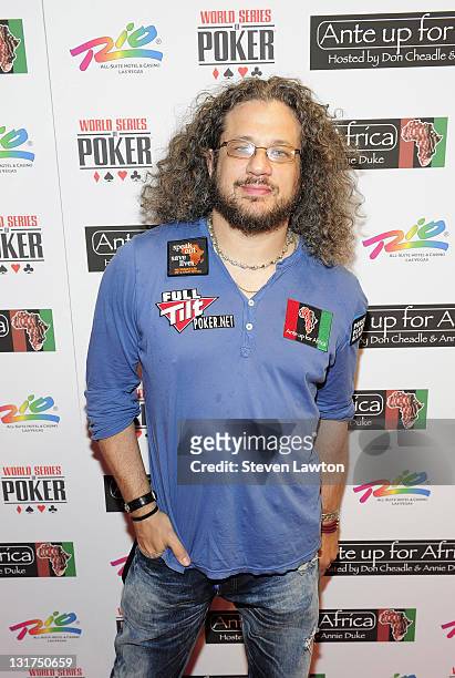 Pro Poker player Joe Wrightmen arrives for the 4th annual "Ante Up for Africa Celebrity-Charity Poker Tournament" at The Rio Hotel And Casino Resort...