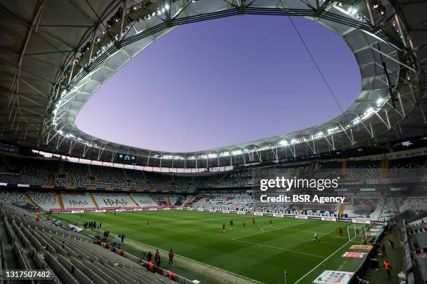 General view of Vodafone Park home stadium of Besiktas during the Super Lig match between Besiktas and Karagumruk at Vodafone Park on May 11, 2021 in...