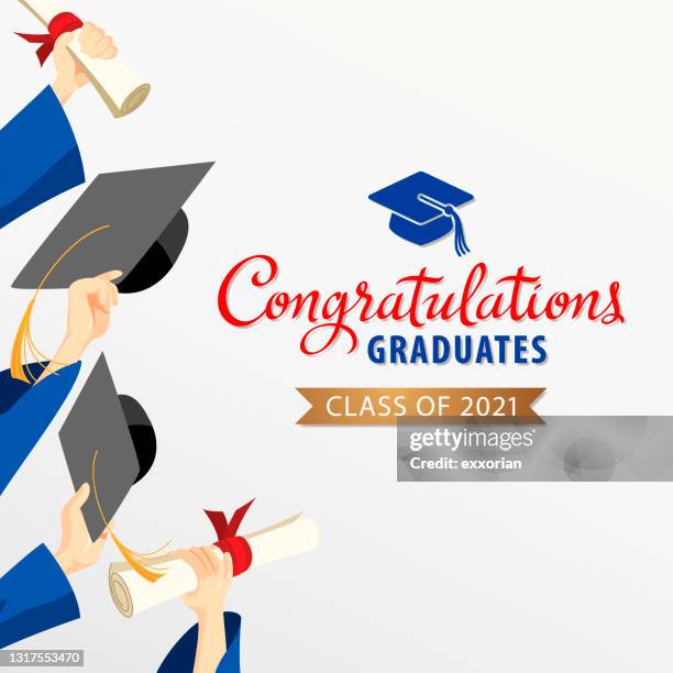 持有畢業帽和證書的畢業生 - 畢業 幅插畫檔、美工圖案、卡通及圖標