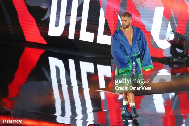 Boxer Billy Joe Saunders arrives to the fight during WBC, WBA Super, WBO and Ring Magazine World Super-Middleweight unification at AT&T Stadium on on...