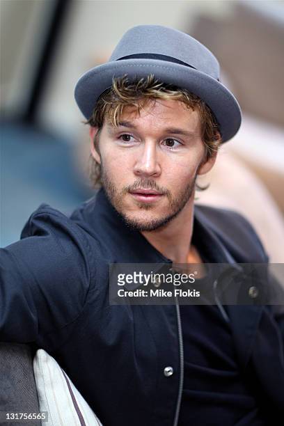 Ryan Kwanten poses for a photo during a visit to deliver the first Telstra T-Box to Ronald McDonald House in Randwick on July 5, 2010 in Sydney,...