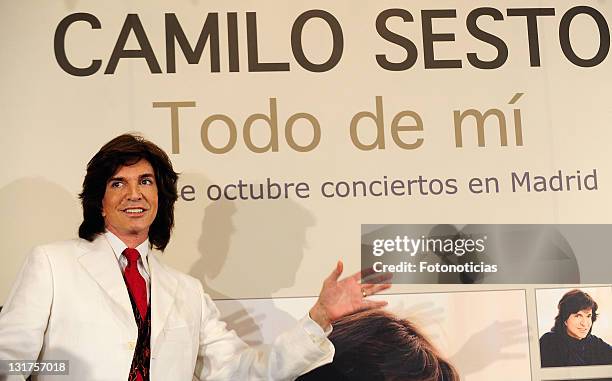 Singer Camilo Sesto launches his new album 'Todo de Mi' at the Palace Hotel on July 6, 2010 in Madrid, Spain.
