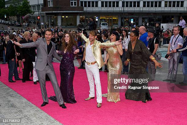 Michael von der Heide of Switzerland arrives on the pink carpet at the Eurovision Official Welcome Reception on May 23, 2010 in Oslo, Norway. In all,...