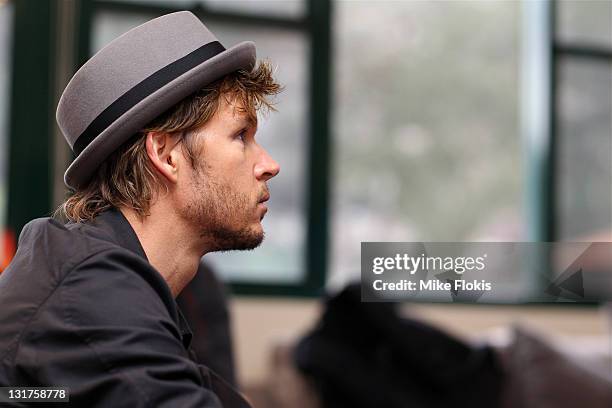 Ryan Kwanten poses for a photo during a visit to deliver the first Telstra T-Box to Ronald McDonald House in Randwick on July 5, 2010 in Sydney,...