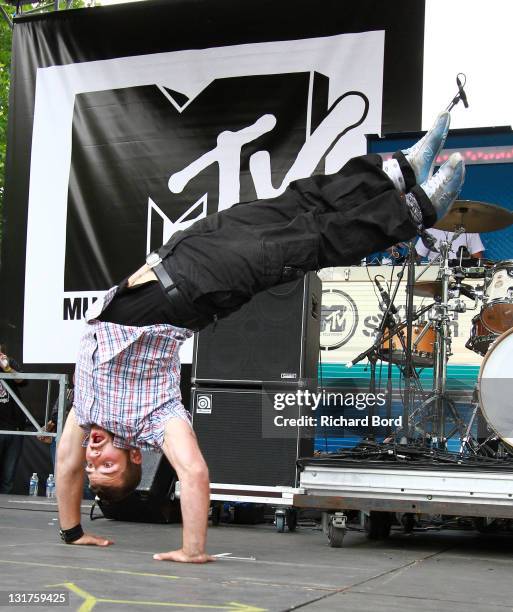 Tonio performs live on stage as he takes part to the Hip Hop Dance contest during the "MTV Shake Ton Booty" Concert Session at Cour Saint Emilion on...