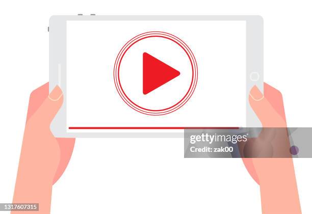 stockillustraties, clipart, cartoons en iconen met video tutorials pictogram concept. - tutorial