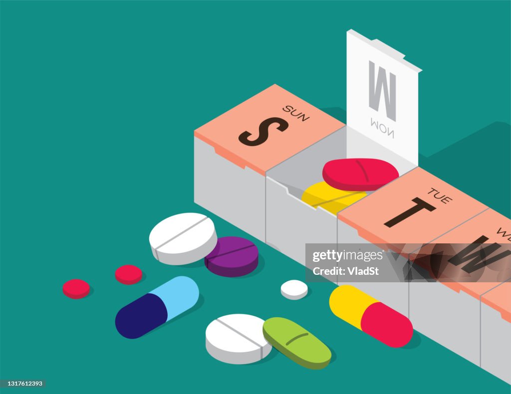 Geneesmiddelen op recept Pillendoos Medicijnen Overdosering Apotheek
