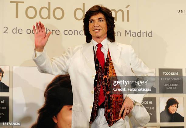 Singer Camilo Sesto launches his new album 'Todo de Mi' at the Palace Hotel on July 6, 2010 in Madrid, Spain.