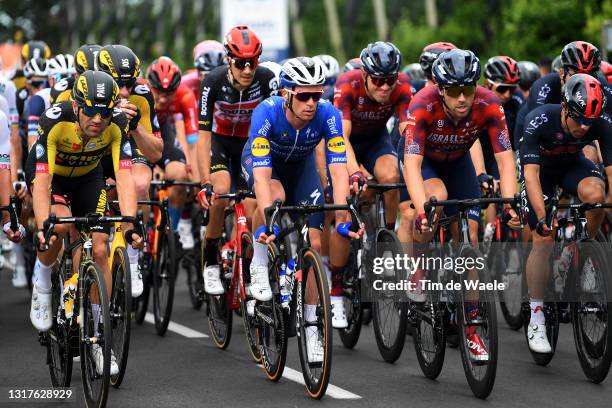 Paul Martens of Germany and Team Jumbo - Visma, Iljo Keisse of Belgium and Team Deceuninck - Quick-Step, Alex Dowsett of United Kingdom and Team...