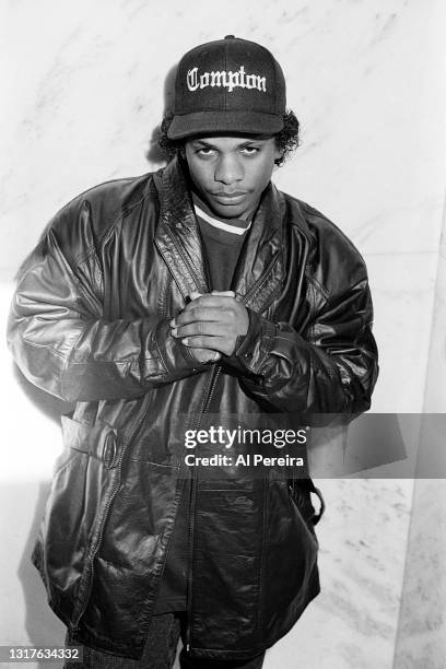 Rapper Eazy-E appears in a portrait taken on March 1, 1990 in New York City.