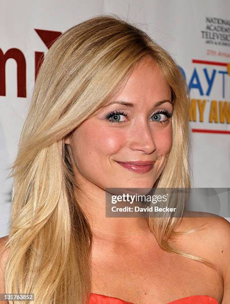 Actress Marcy Rylan arrives at the pre-party for the 2010 Daytime Entertainment Emmy Awards at Mix at THEhotel at Mandalay Bay on June 26, 2010 in...