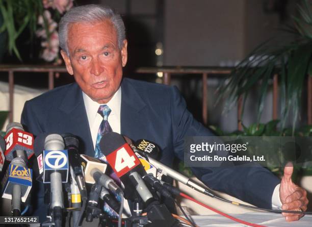 Bob Barker attends Press Conference Regarding Lawsuit at Ma Maison Hotel in West Hollywood, California on June 8, 1994.