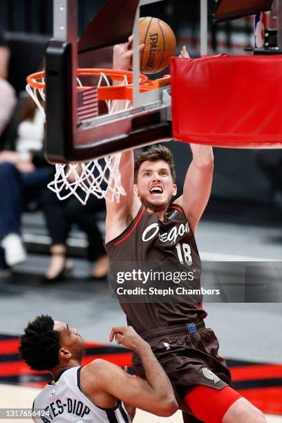 Leaf of the Portland Trail Blazers in action against the San Antonio Spurs at Moda Center on May 08, 2021 in Portland, Oregon. NOTE TO USER: User...