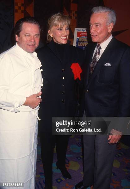 Wolfgang Puck and Bob Barker attend Janice Pennington Book Party at Spago in West Hollywood, California on January 13, 1993.