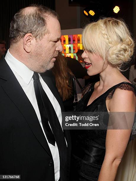 Producer Harvey Weinstein attends The Weinstein Co. Celebrates "I Don't Know How She Does It" Presented By vitaminwater at the Martinez Hotel on May...