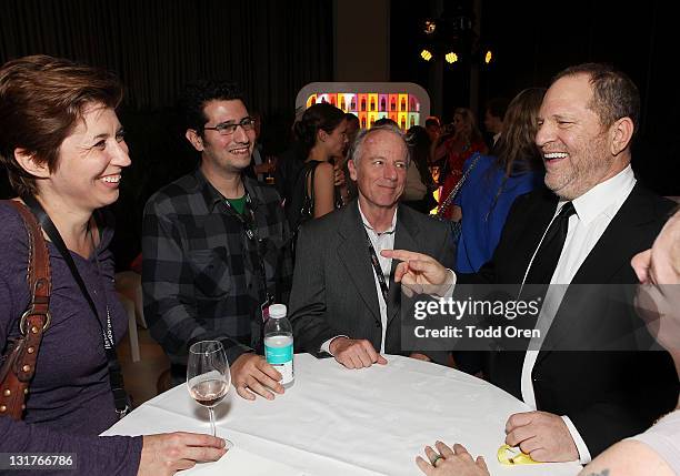 Producer Harvey Weinstein attends The Weinstein Co. Celebrates "I Don't Know How She Does It" Presented By vitaminwater at the Martinez Hotel on May...