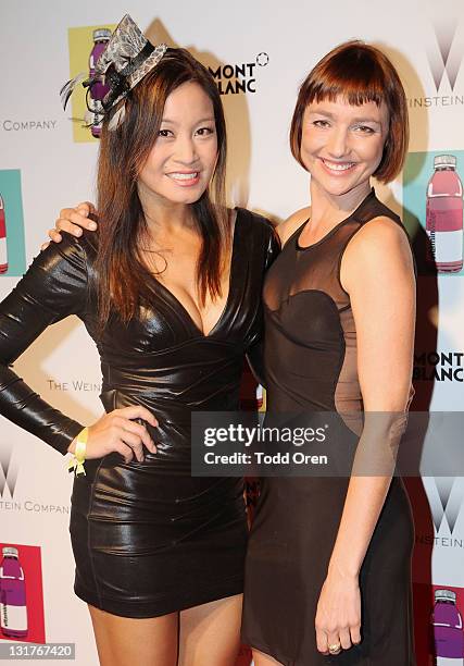 Jen Su and Marina Caldow attend The Weinstein Co. Celebrates "I Don't Know How She Does It" Presented By vitaminwater at the Martinez Hotel on May...